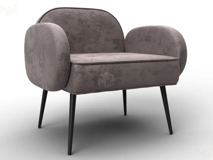 Кресло Лига-086 ( велюр NUVOLA 34 светло-коричневый )