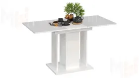 Стол раздвижной Кёльн Тип 1 Белый, Стекло Белый глянец