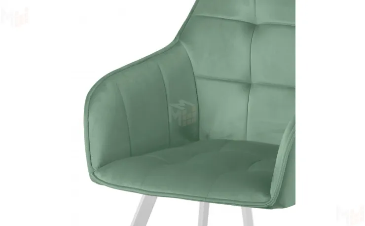 Кресло поворотное Мони Confetti aquamarine/белый