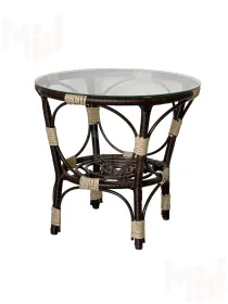 Комплект Багама с диваном и простыми бежевыми подушками (полиротанг)