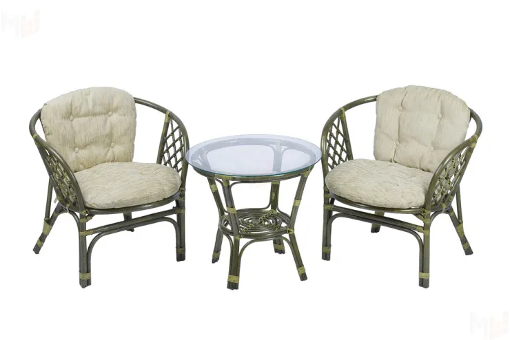 Комплект Багама Дуэт с простыми бежевыми подушками