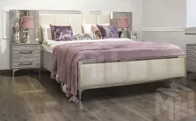 Зеркало Гравита для прикроватной тумбы серый камень глянец