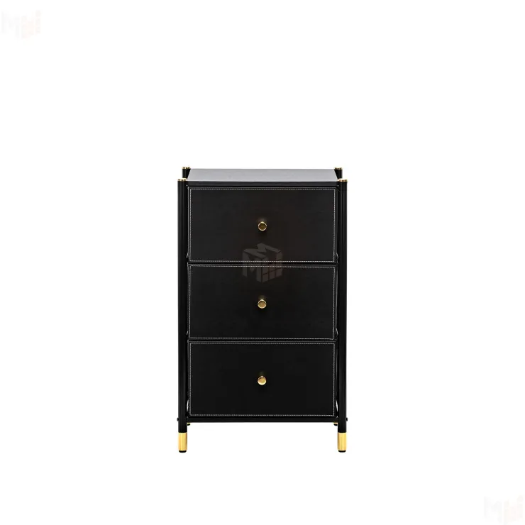 Комод Leset Нирита/Хайди, 3 ящика, Черный (Черный/Черный)