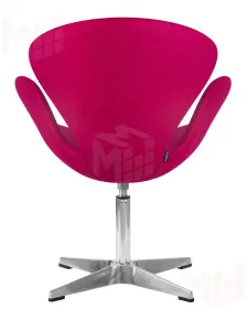 Кресло дизайнерское DOBRIN SWAN (бордо ткань AF5, алюминиевое основание)