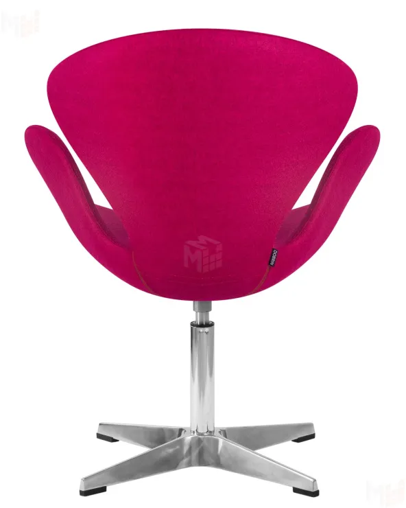 Кресло дизайнерское DOBRIN SWAN (бордо ткань AF5, алюминиевое основание)