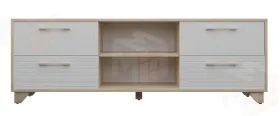Тумба под ТВ Копенгаген с нишей (дуб сонома/белый матовый)