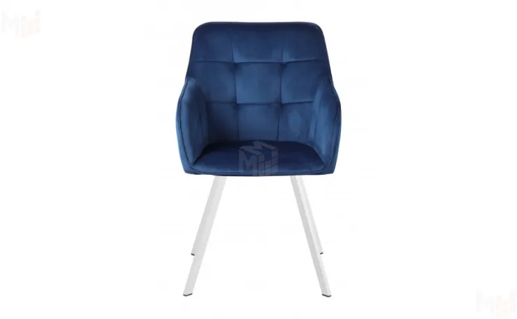 Кресло поворотное Мони Confetti blue/белый