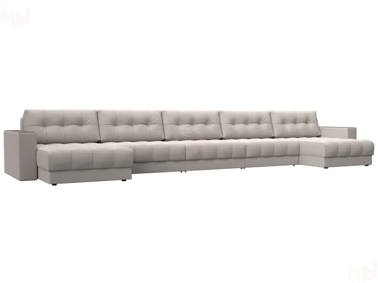 Диван П-образный с декором Лига-049 НПБ Мегалонг