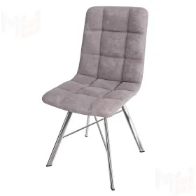 Стул Чили (велюр дымчато-розовый, ноги хром)