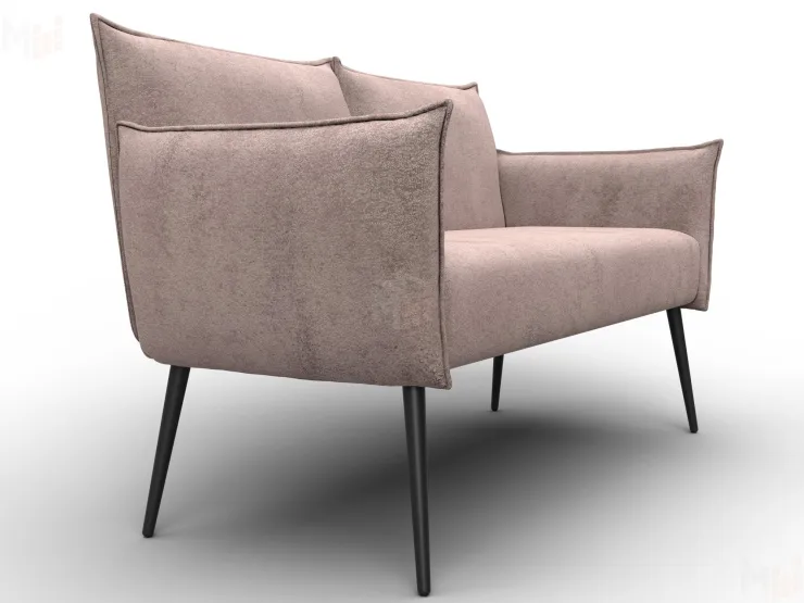 Диван прямой Лига-083 ( велюр TOWER 05 бежевый )