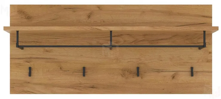 Вешалка ГРЕТТА  900  с полкой  Дуб Крафт золотой