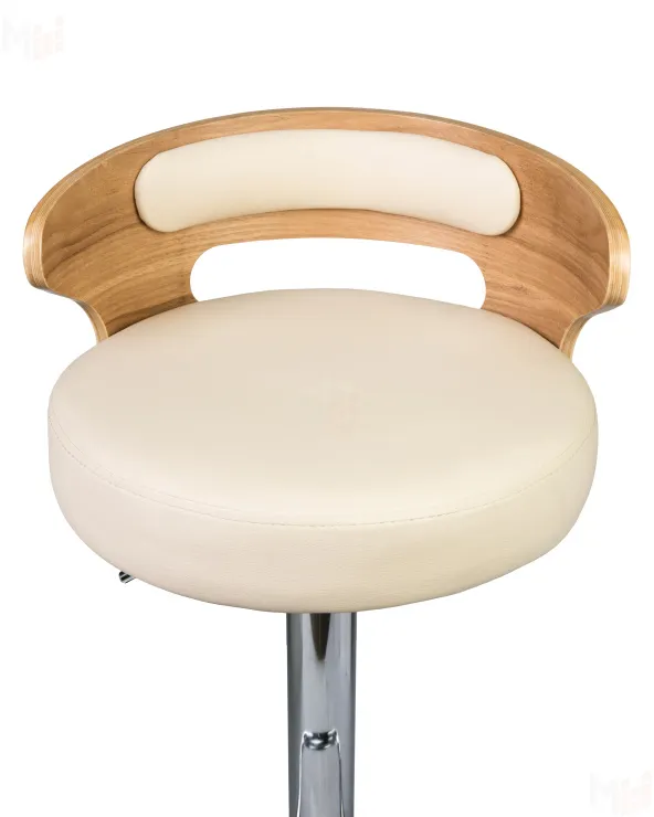 Стул барный DOBRIN FRED (натуральное дерево, кремовый)