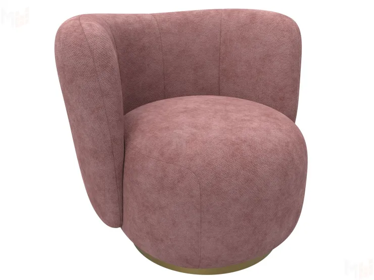 Кресло Лига-072 ( шеннил CRUZ 63 розовый )