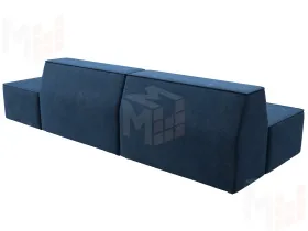 Диван прямой модульный Монс Модерн правый ( BRUT 11 синий )