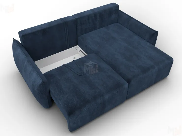 Диван угловой Лига-051 НПБ угол универсальный ( TOWER 13 синий )