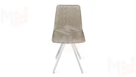 Стул Хьюго К4 Белый матовый, Велюр Confetti Smoke