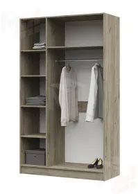 Шкаф 3-х створчатый Басса ШК-553 дуб крафт серый - дуб крафт белый