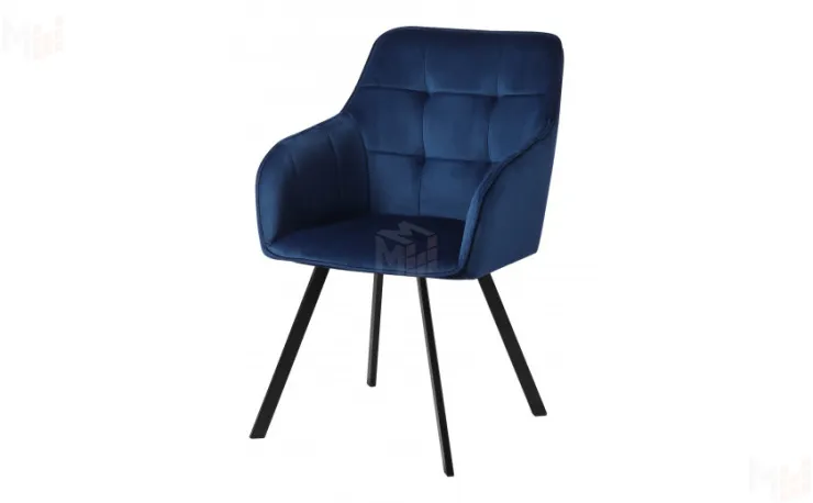 Кресло поворотное Мони Confetti blue/черный