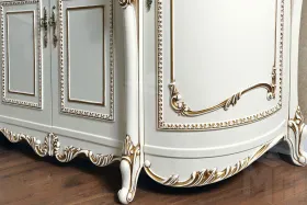 Гостиная Джоконда (сервант и комод), крем и крем/глянец