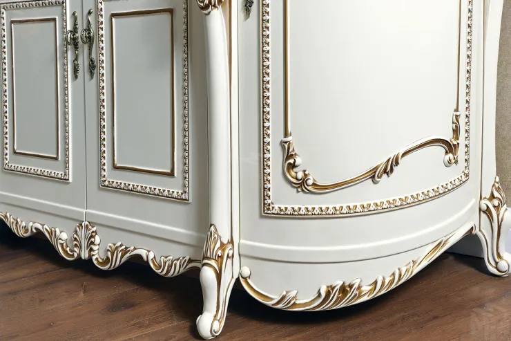 Гостиная Джоконда (сервант и комод), крем и крем/глянец