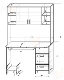  Стол с надстройкой Фанки Кидз Классика ФКК-13/14