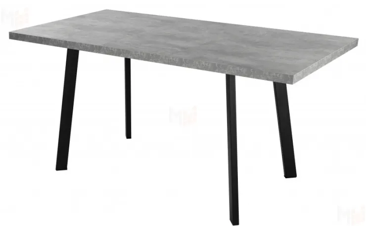 Стол раскладной Лаки Лофт 120 Бетон/Черный