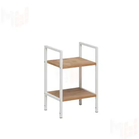 Стеллаж Leset Стилвуд 12 узкий, 2 полки (Белый/Дуб крафт золотой)