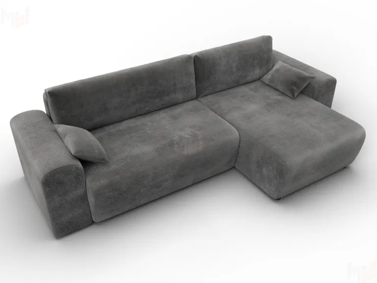 Диван угловой Лига-099 угол универсальный ( TOWER 10 серый )