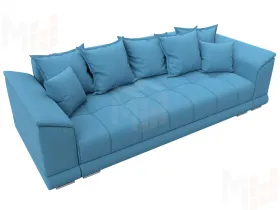 Диван прямой НордСтар НПБ ( Амур 10 голубой )