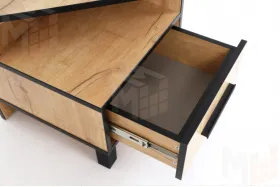 Тумба прикроватная Лофт 12 Дуб Крафт Золотой