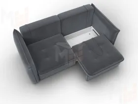 Диван прямой Лига-100 НПБ ( SEVEN 17 серый )