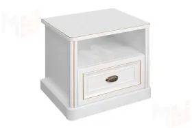 Тумба прикроватная детская Натали белый глянец