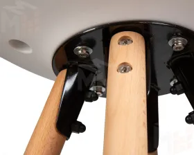 Стул полубарный DOBRIN RONNI (ножки светлый бук, белый (ZL-W-02))