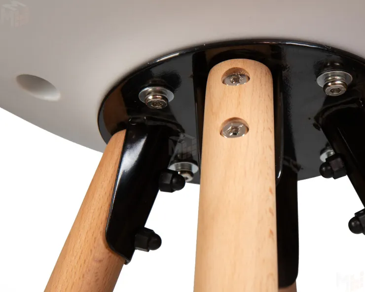 Стул полубарный DOBRIN RONNI (ножки светлый бук, белый (ZL-W-02))