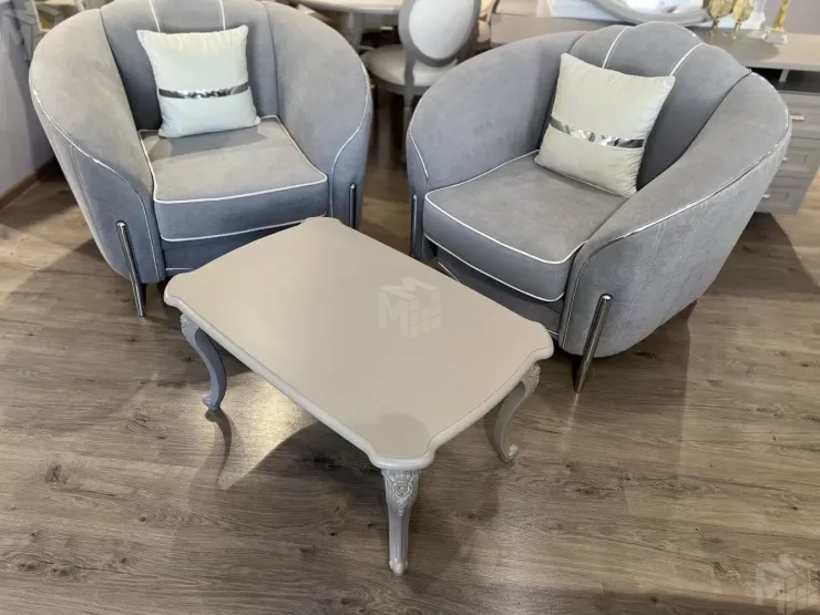 Столик прямоугольный Мокко серый камень