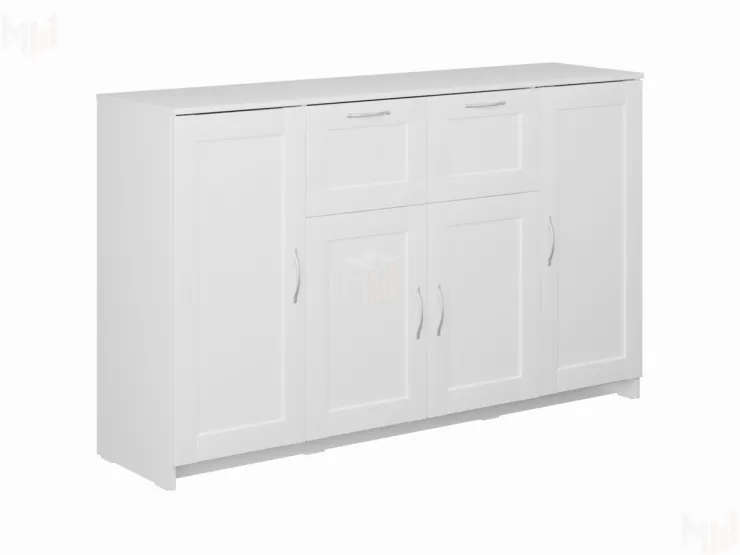 Тумба Сириус 4 двери 2 ящика 156*95 белая