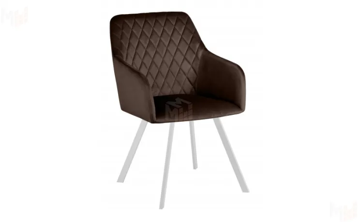 Кресло Барли Confetti  coffee/белый