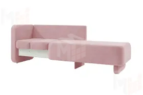 Кушетка Хьюстон на пружинном блоке Розовый