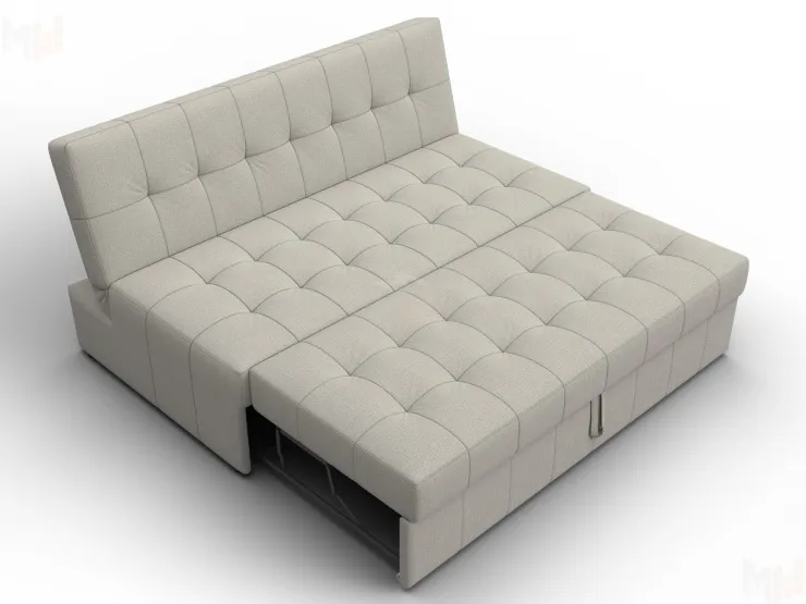 Диван прямой Лига-107 (160) ( Амур 02 бежевый )