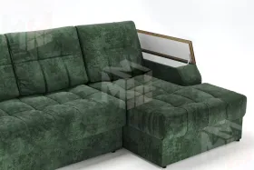 Угловой диван-кровать Лас-Вегас Зеленый правый 