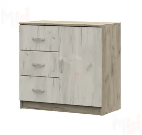 Комод с 3 ящиками и 1 створкой Басса КМ-553 М дуб крафт