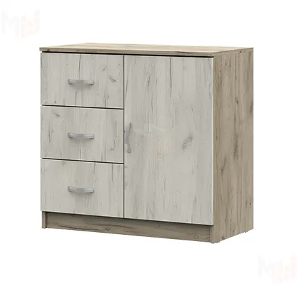 Комод с 3 ящиками и 1 створкой Басса КМ-553 М дуб крафт