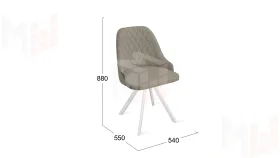 Стул Гранд К2 Белый матовый, Велюр Confetti Smoke