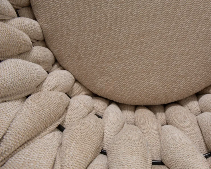 Стул барный DOBRIN LEON (бежевая ткань (LAR 275-1))