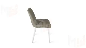 Стул OSCAR Белый муар, Велюр L003 бежевый