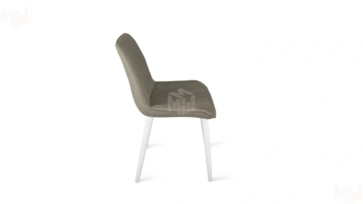 Стул OSCAR Белый муар, Велюр L003 бежевый