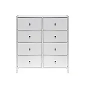 Комод Leset Нирита/Хайди, 8 ящиков, Белый (Белый/Белый)