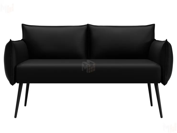 Диван прямой Лига-083 ( экокожа GRIFON 18 черный )