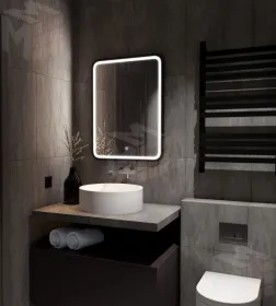 Зеркало с LED подсветкой Enjoy Black 600х800