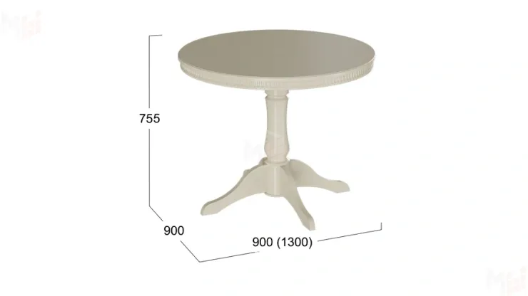 Стол обеденный Орландо Т1 исп.2 - Б-111 Слоновая кость